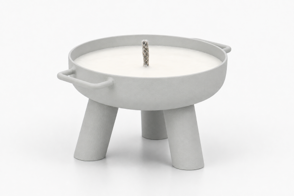 Fire Potty lichtgrau pulverbeschichtet Ø 17,5 cm